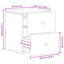 34.5cm W Manufactured Wood Bedside Table-317816573