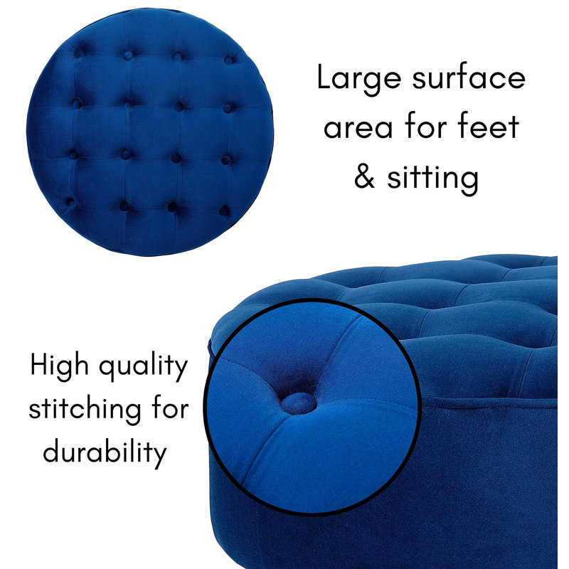 BirdRock Home Tufted Round Ottoman