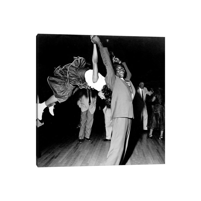 Couple Dancing At Savoy Ballroom, Harlem, 1947 by Rue Des Archives - Wrapped Canvas Print
