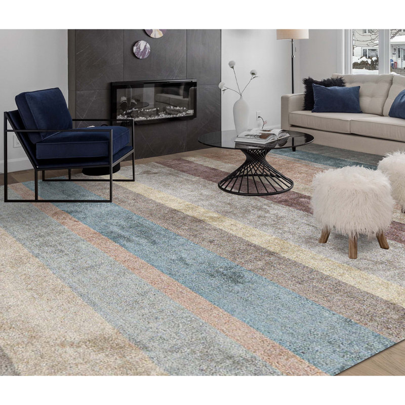 Gabbeh Wool Striped Area Rug