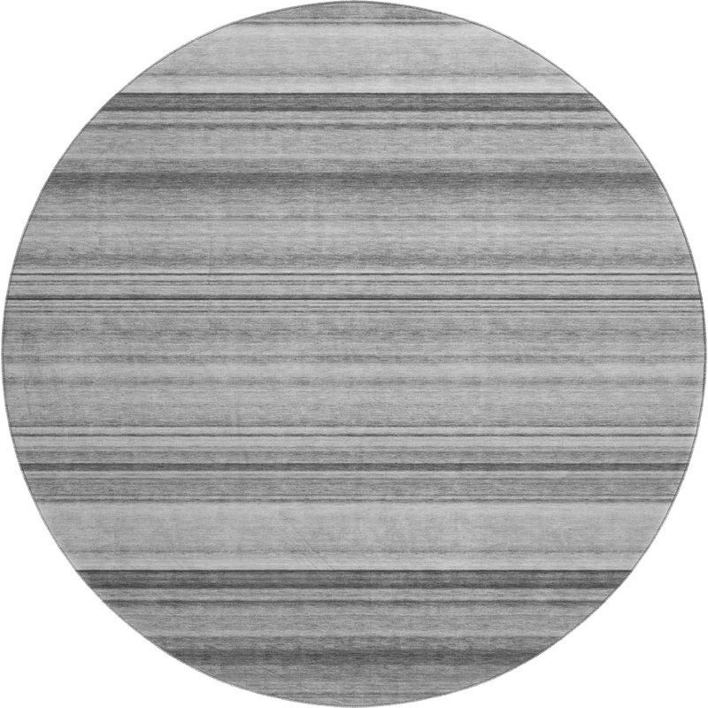 Premium Machine Washable Cerrito AMF529 Gray Rug, Round 8'
