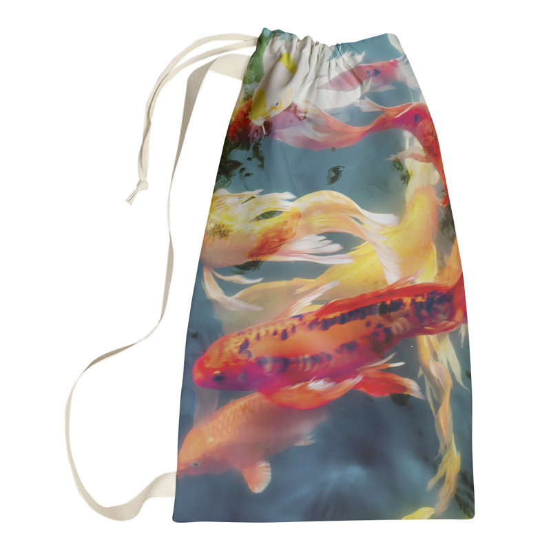 Sac à linge Oram Koi Pond, Grand (H 76,5 po x l 29,5 po x P 1,5 po)
