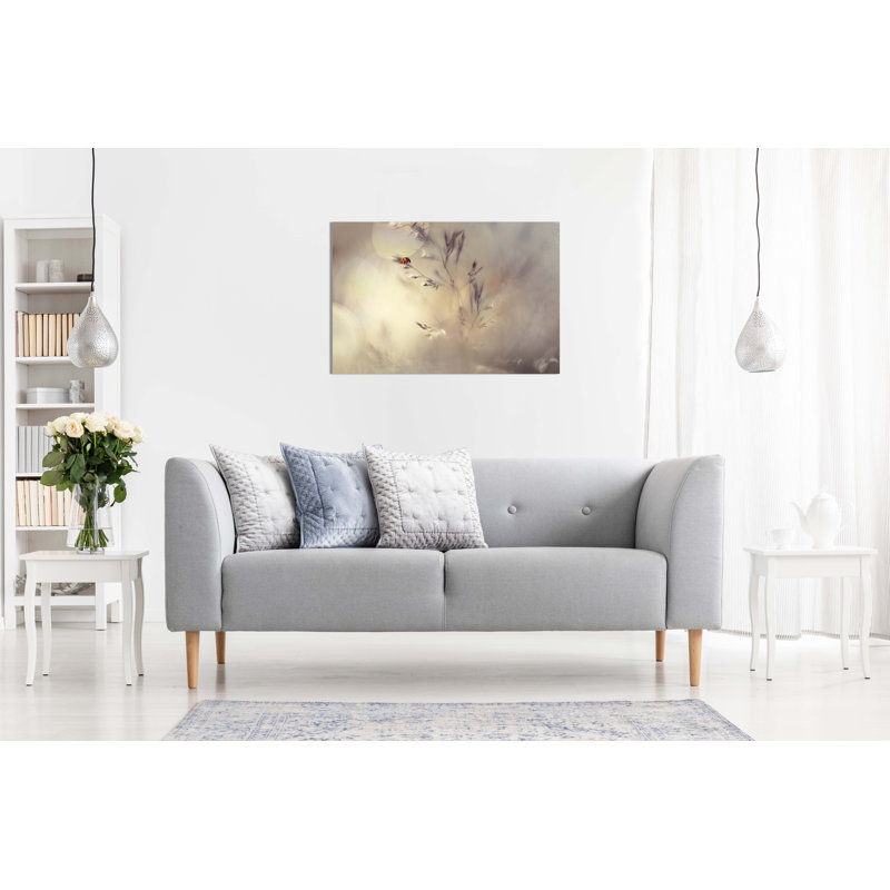Lady Bug On A Flower - Wrapped Canvas Print, 31cm H x 46cm W