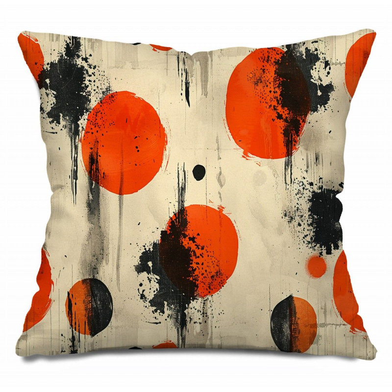 Coussin abstrait, Art coussins - 12162, H 14 po x l 14 po