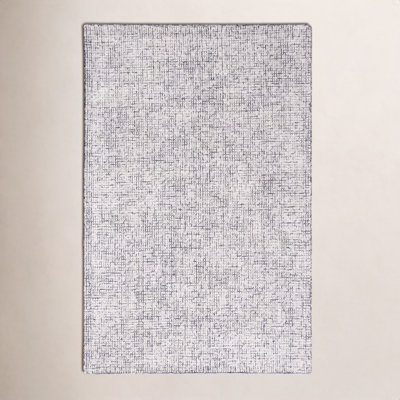 Rowe Ivory Black Hand-Tufted Checkered Rug