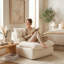 Fauteuil à billes sans cadre en chenille avec coussin amovible, fauteuil de détente en mousse à compression-716256684