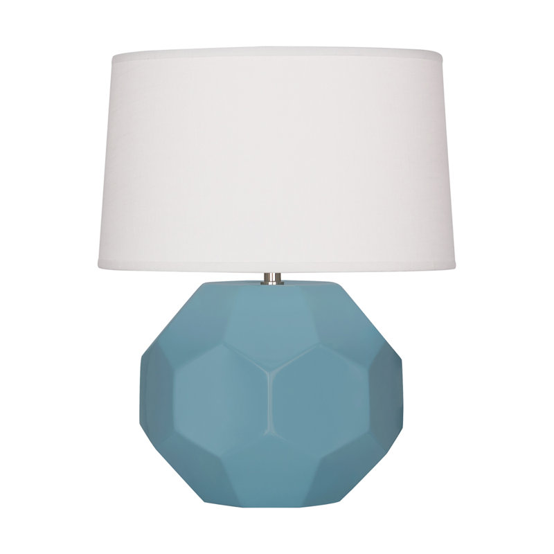 Small Franklin Accent Lamp, 16.5" H x 12.5" W x 12.5" D, Matte Steel Blue