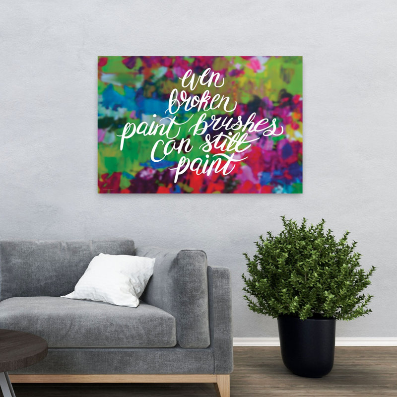 Broken Paintbrushes, art contemporain abstrait, H 48 po x l 32 po