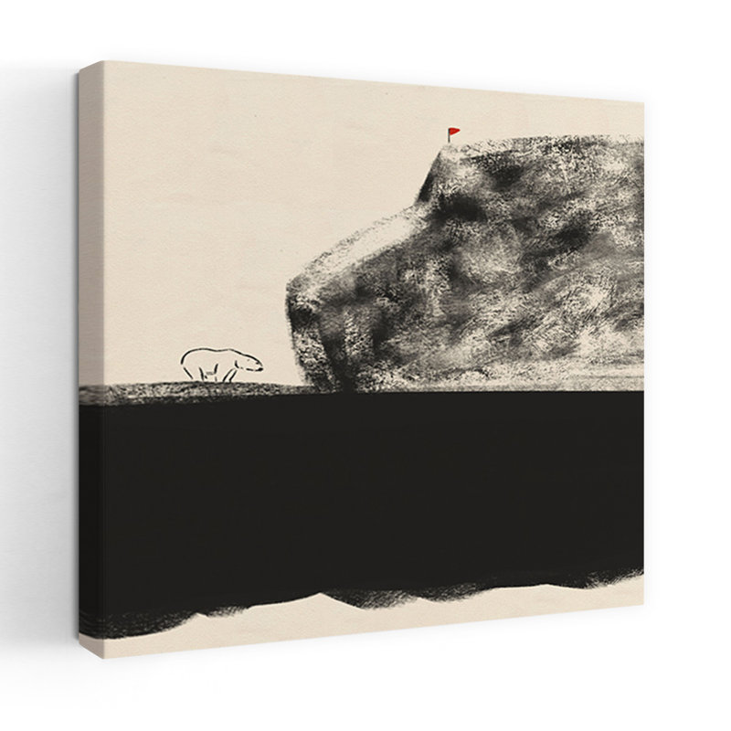 Art contemporain ours contemporain, H 24 po x l 24 po