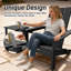 Ensemble de 2 chaises Adirondack pliables en PEHD avec support pour téléphone portable Maillet (ensemble de 2)-123349696-133403031