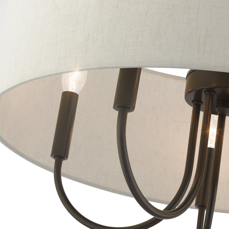 Raymond 5 - Light Dimmable Drum Chandelier, English Bronze