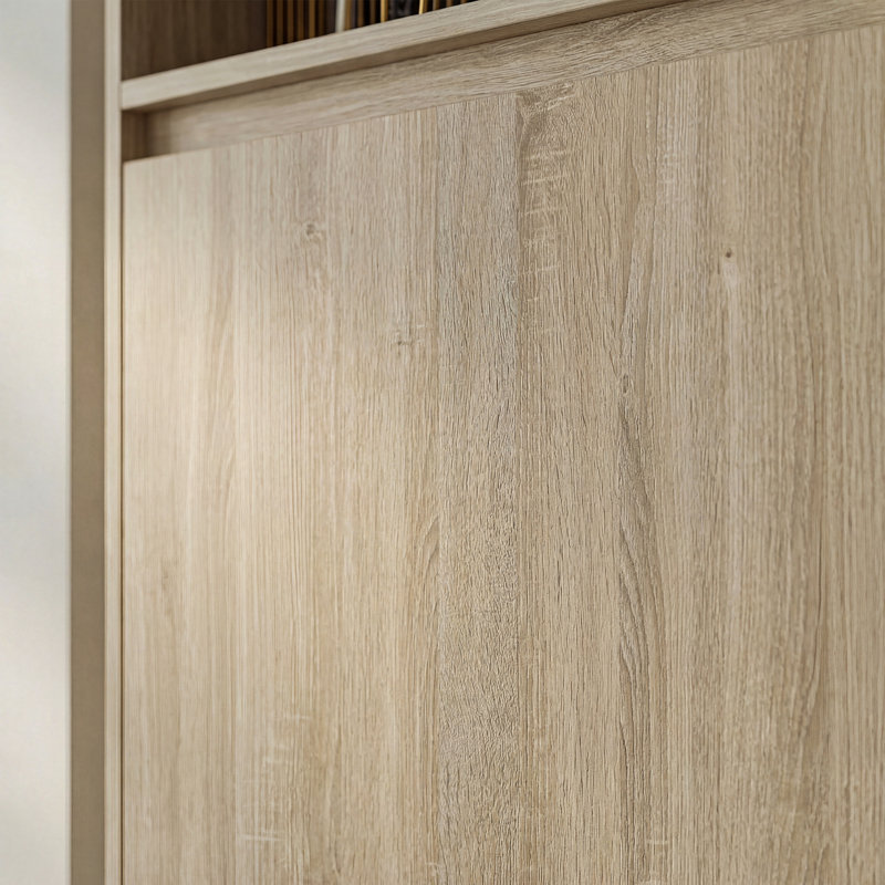 Garde-manger avec finition blanche et rangement solide, Brown