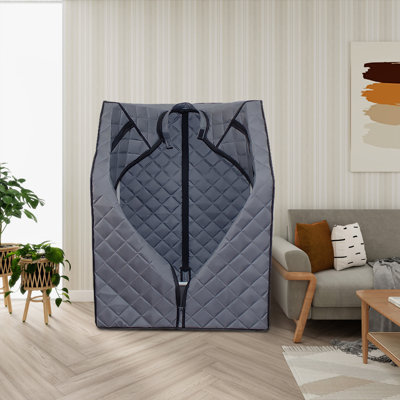 Tente de sauna portative pleine grandeur avec générateur de vapeur 2L 1000W et chaise