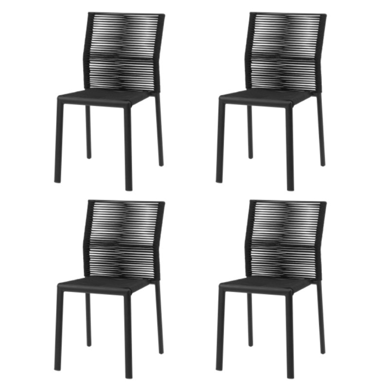 Chaise d'appoint de salle à manger Avalon, Noir
