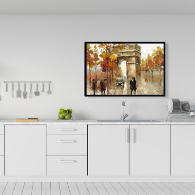 "Arc de triomphe en automne" sur toile