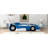 Blue Twin Race Car Platform Bed With Wheels - Structure For Long-Term Use Functional Design-690211004