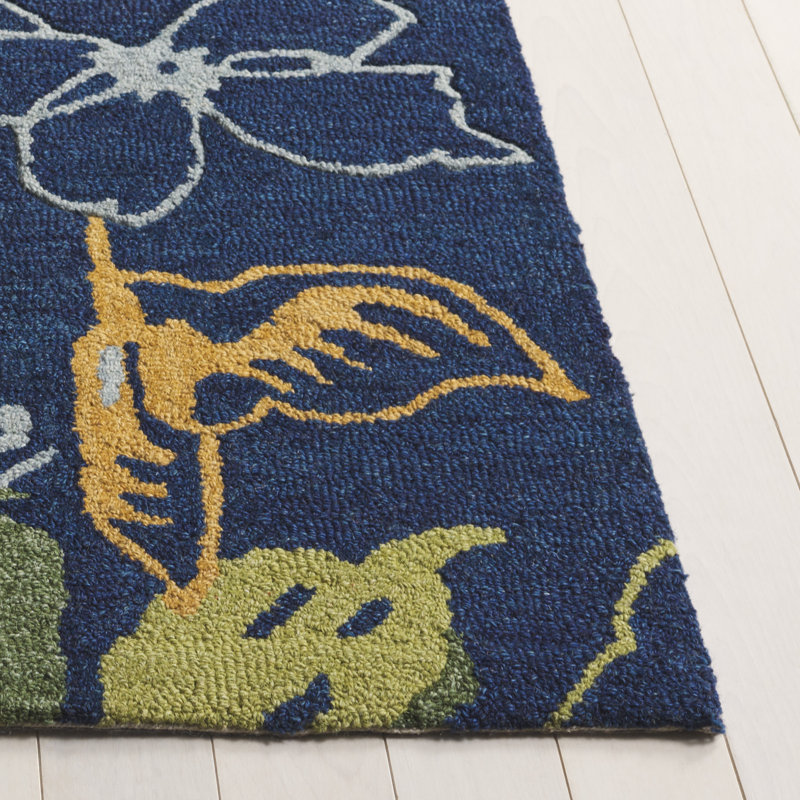 Jardin Hand Tufted Wool; Cotton Floral Indoor Rug, Square 6'