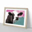 Cow in the Meadow in Abstract - Picture Frame Painting Print-55682901-55682905