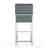 Element Modern Vegan Leather Upholstered Stainless Steel Counter Stool in Graphite-99078613-90542472