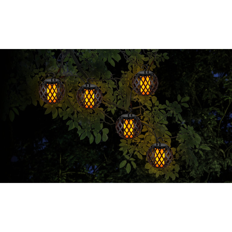485cm LED Solar Powered 10 - Bulb Novelty String Light
