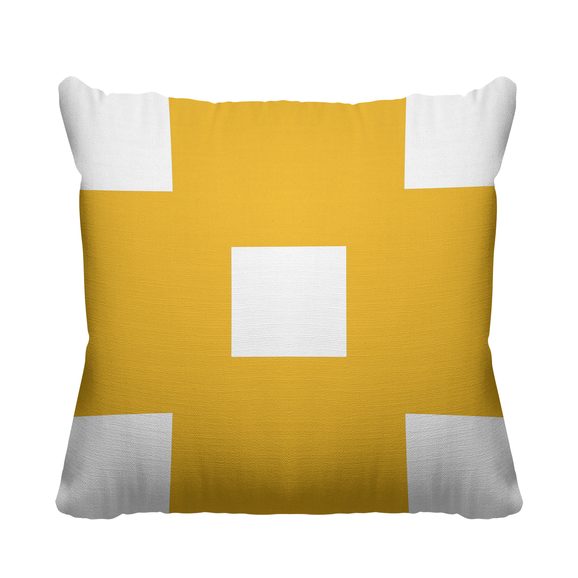 Luella Geometric Indoor/Outdoor Throw Pillow, 16W" x 16H", Yellow