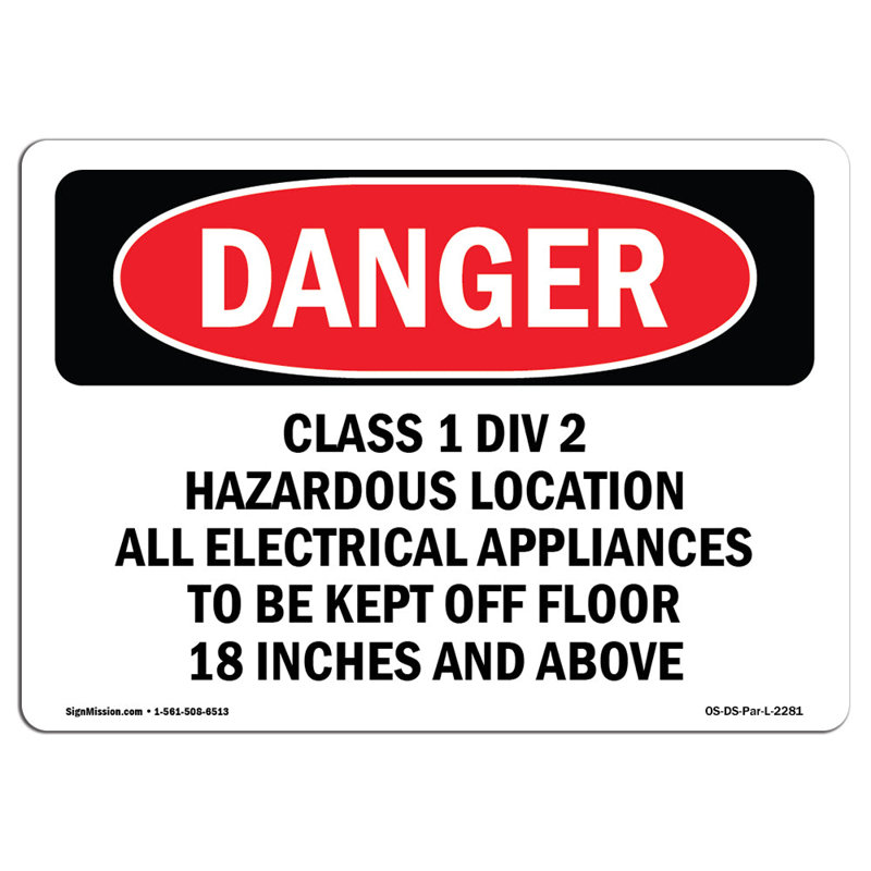Signe de danger, 12" H x 18" W x 0.1" D