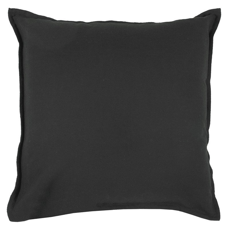 Coussin décoratif en coton, Noir