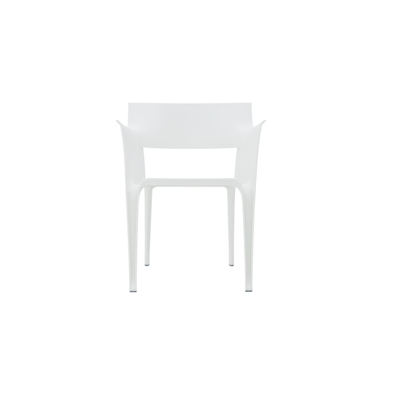 Pedrera Stacking Patio Dining Chair, White