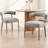 Modern Upholstered Side Dining Chairs With Curved Backrest, With Solid Wood Frame, For Dining Room/Living Room-963464377-963464378