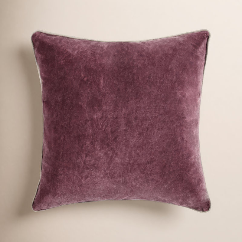 Goodall Velvet Pillow Cover & Insert, Sangria Red, Square 18"