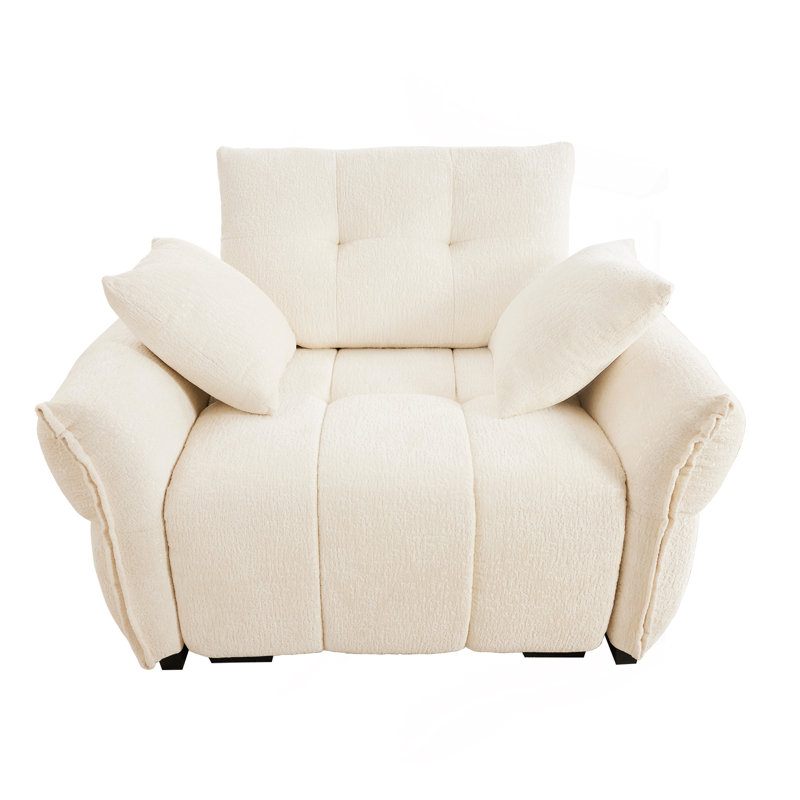 Canapé ergonomique à une place avec des matériaux de haute qualité et un design élégant pour divers espaces, Blanc