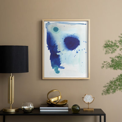 Spare Blue II Framed Print - Solid Wood