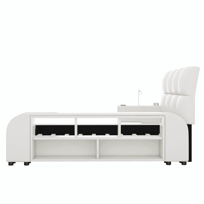 Ignram 2 Piece Upholstered Bedroom Set, White