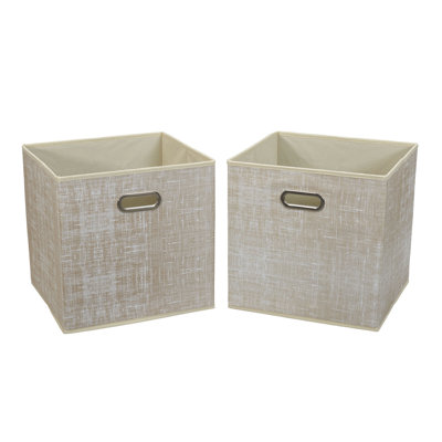 Tan Mix Poly-Weave Open Bin Set with Cardboard Core Multi-Color