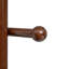 Portemanteau autoportant en bois massif, portemanteau avec 2 tringles principales, 6 crochets et base ronde stable, support à vêtements peu encombrant pour vestibule, chambre à coucher, couloir, noyer 180 lb