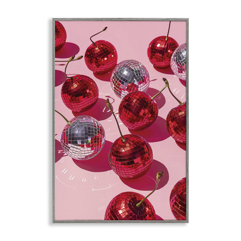 Giclée encadrée cerise, design par LSR Design Studio, H 30 po x l 20 po, Estampe numérique Farmhouse