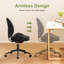 Fauteuil de bureau pivotant en chenille sans accoudoirs avec roulettes, coussin double couche et fonction berçante pour le bureau à domicile-810498450