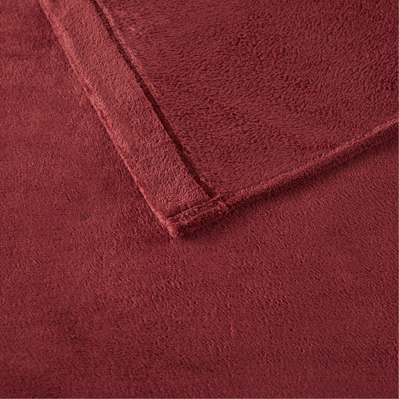 3 PCS Micro Plush Sheet Set, Burgundy