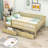 Wood Daybed with Two Drawers-133426894-133363242