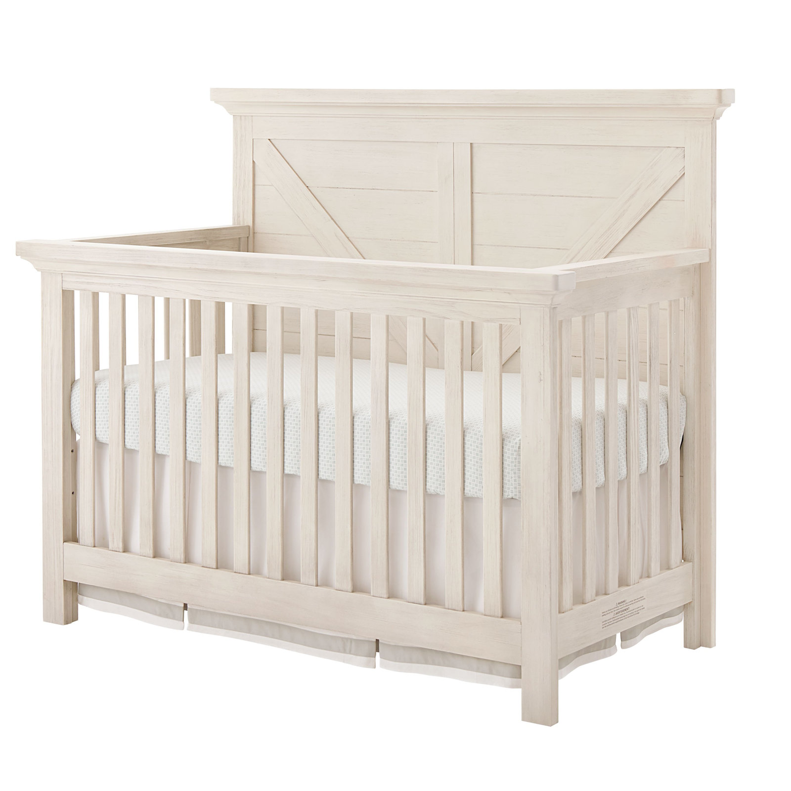 Aceline 4 -in-1 Convertible Crib, Brushed White