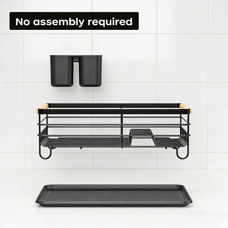 Dish Racks For Kitchen Counter Drying Rack Kitchen, Black