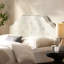 Tête de lit tapissier en tissu pour grand lit, bouton avec garniture en point de diamant tendance, garniture cloutée élégante,-1809447242