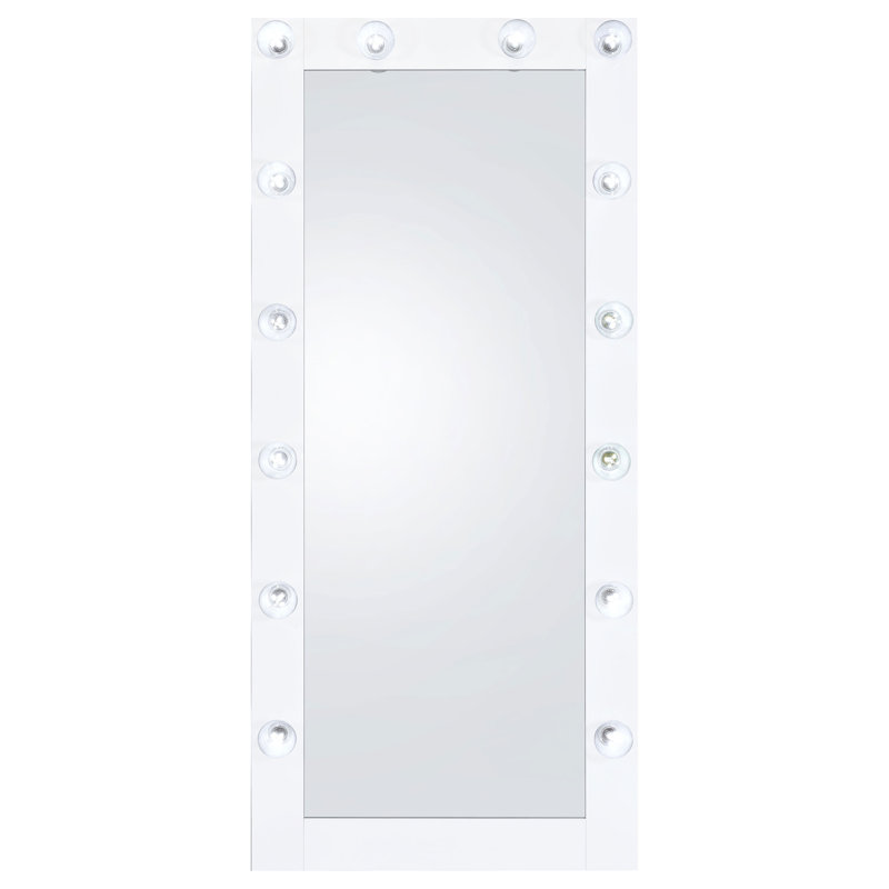 Miroir de plancher ultrabrillant, Blanc lustré