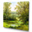 «Beautiful Summer River Through Trees Landscape», reproduction sur toile-67466456-67466455