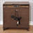 Brown Cherry Solid Wood 3-Drawer Transitional Nightstand with Nightlight