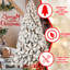 Arbre de Noël 8 pi avec finition floquée, 500 lumières blanches chaudes et une atmosphère festive, lumières pour l'humeur-734810530