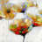 Color spotted flowers - 32"x32" art on canvas