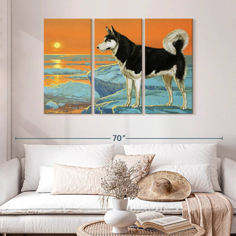 Brampt Husky Dog, 32" H x 50" W