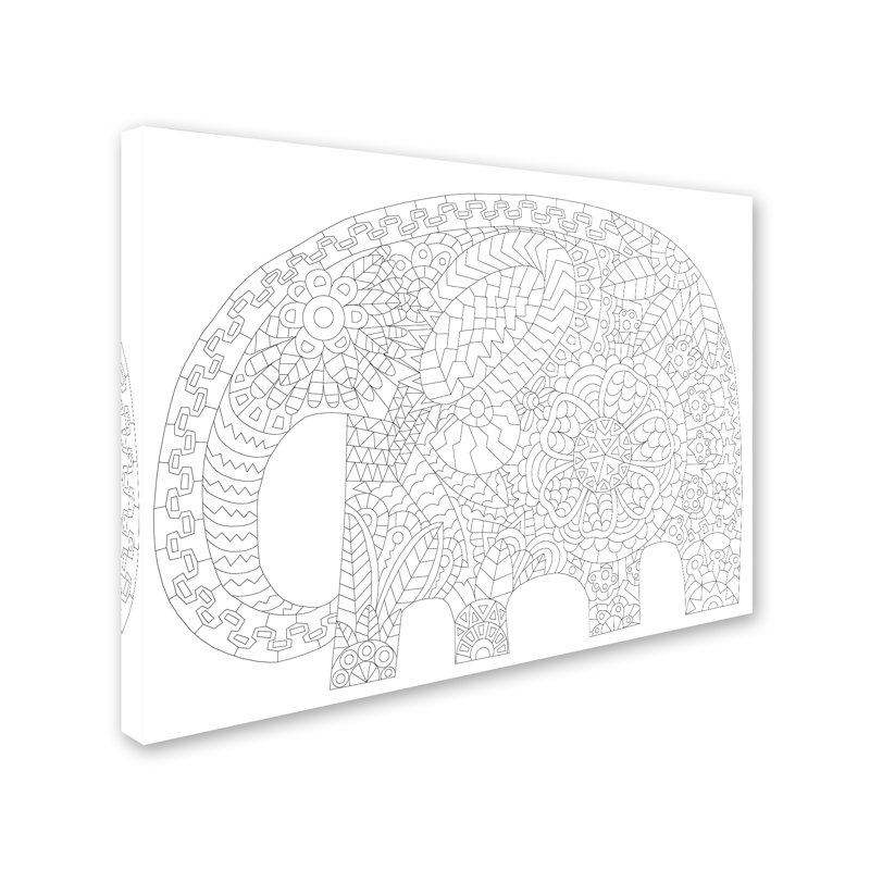 Hillers «Big Elephant 1», impression sur toile tendue, H 18 po x l 24 po x P 2 po