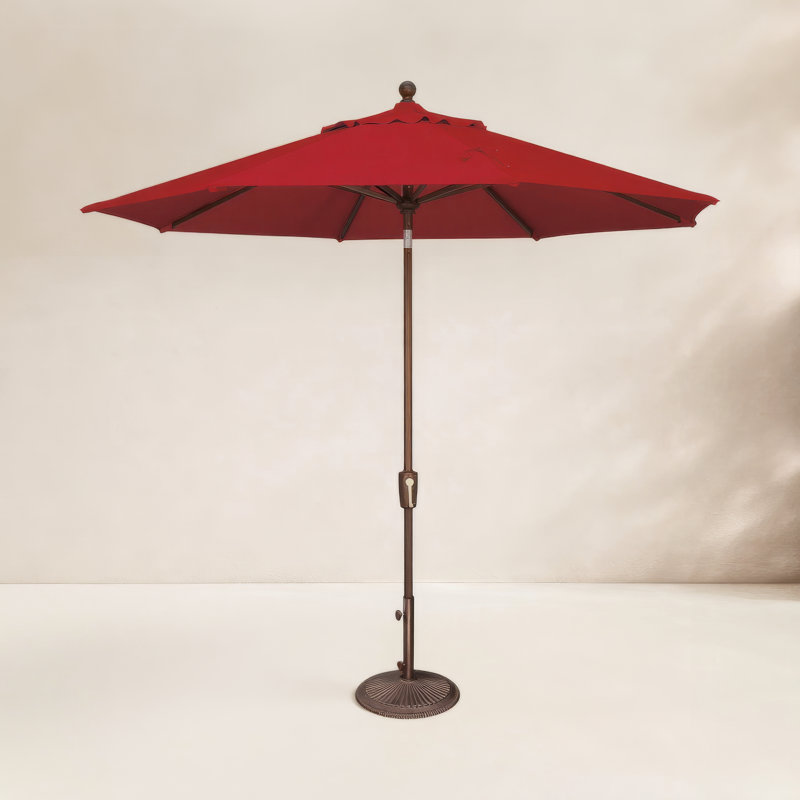 Canela 108'' Market Olefin Umbrella, Bronze, Blue Sky